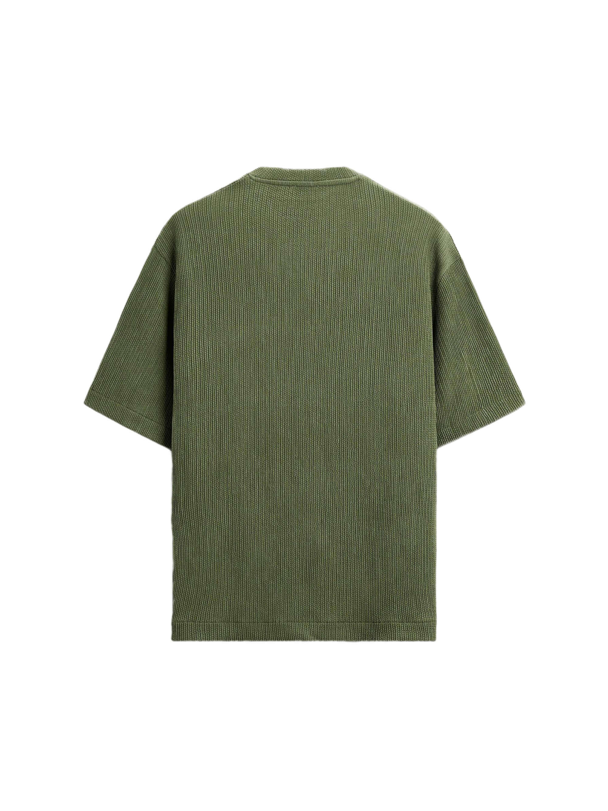Olive Waffle Texture Tee